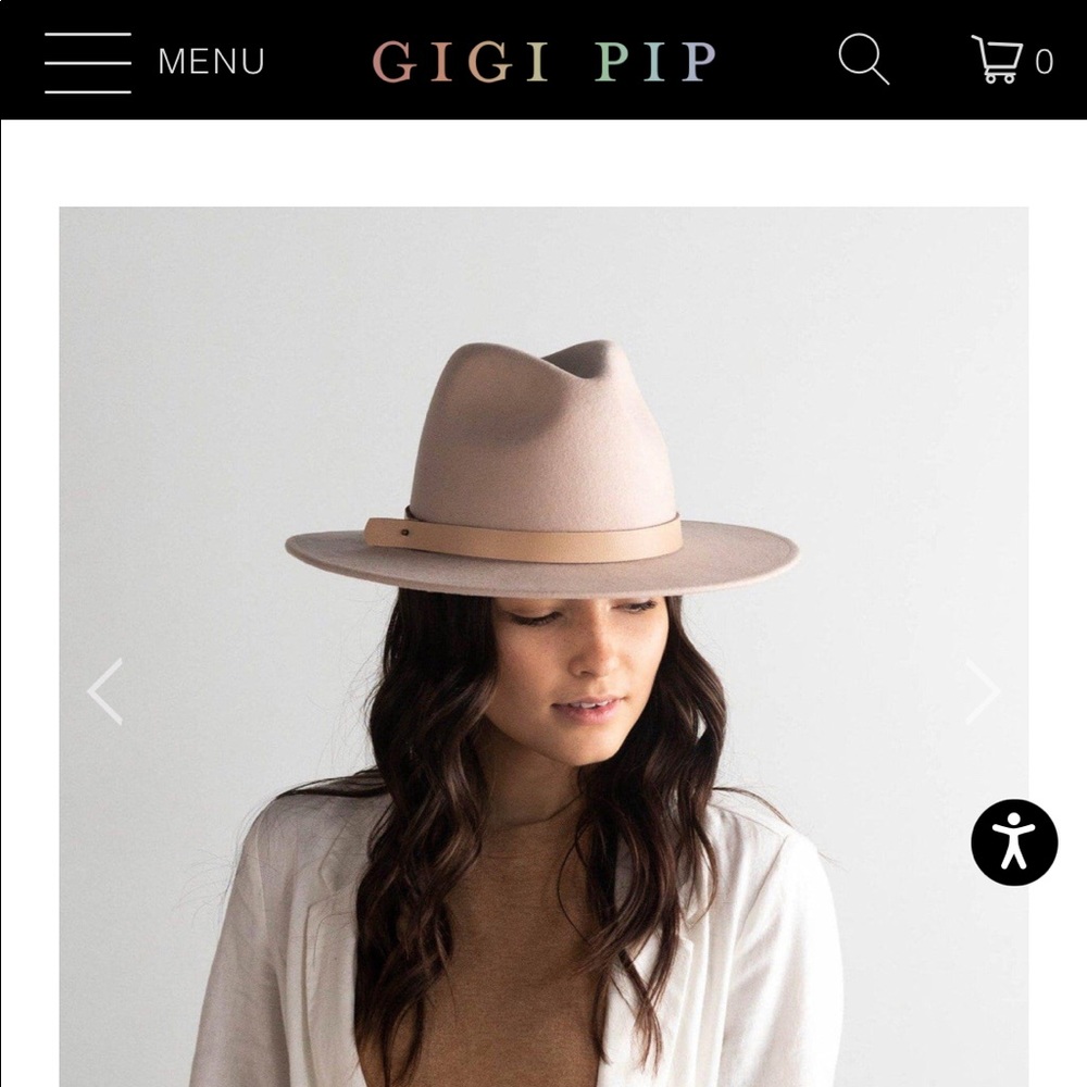 GIGI PIP - SHILOH - SUMMER BLUSH FEDORA WITH LEATHER BAND